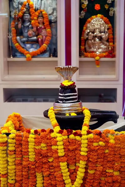 Храм Шивы Индуисты Лингам Представляет Фаллос Индуистского Бога Шивы — стоковое фото