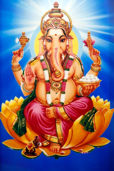 Templo Hindú Shiva Ganesha Ganapati Elefante Dirigió Dios Hindú —  Fotos de Stock