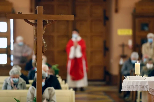 Sankt Joseph Des Fins Kyrka Katolsk Mässa Heliga Veckan Vrede — Stockfoto