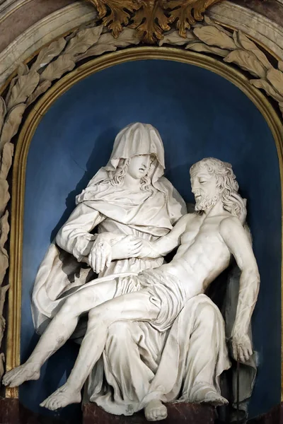 Sankt Maurice Kyrka Pieta Jungfru Maria Och Jesus Vrede Frankrike — Stockfoto