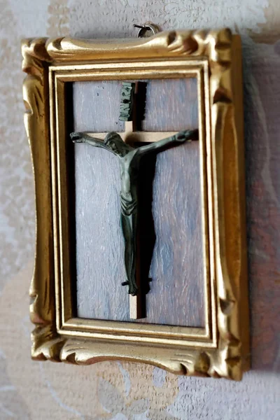 Crucifix Hanging Wall Room France — Stock Photo, Image