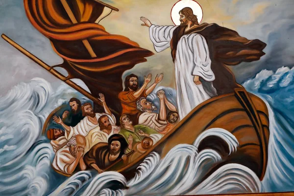 Kostel Maurice Ježíš Zjevil Svým Učedníkům Tiberiova Moře Veyrier Lac — Stock fotografie