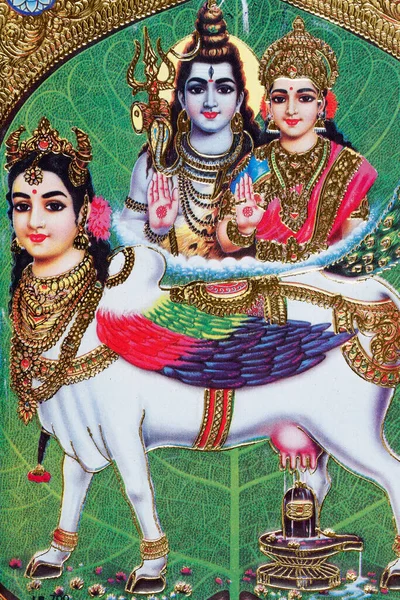 Deus Hindu Shiva Deusa Parvathi — Fotografia de Stock