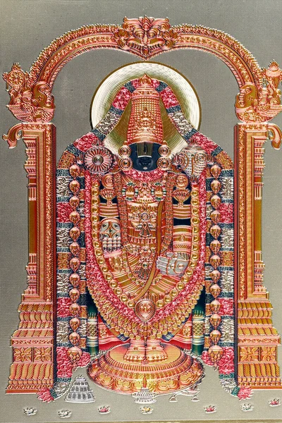 ベンカタシェワラ Venkateshwara ヒンドゥ教の神ヴィシュヌの一種 — ストック写真