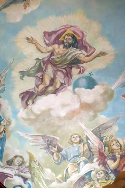 Cathédrale Udine Ascension Jésus Ciel Fresco Italie — Photo