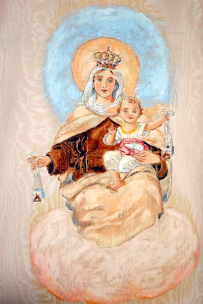 Katedra Muggia Dziewica Maria Abd Dziecko Muggia Włochy — Zdjęcie stockowe