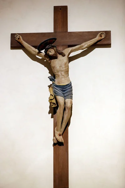 Santa Maria Asssunta Church Jesus Cross Crucifixion Muggia Italy — Stock Photo, Image