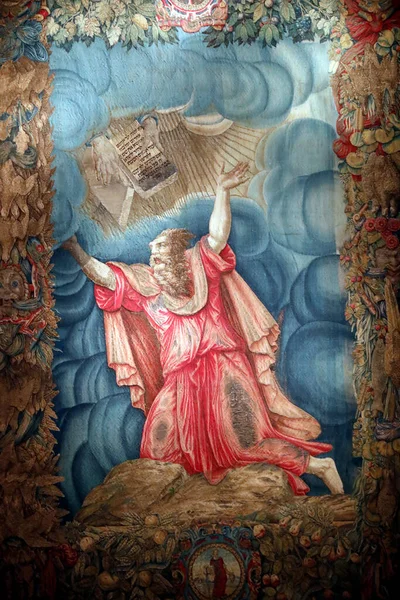 Музей Міланського Собору Мойсей Приймає Десять Заповідей Mantua Nicola Karcher — стокове фото