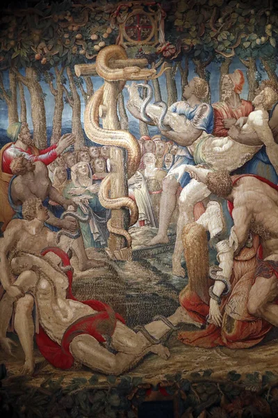 Музей Миланского Собора Моисей Разбил Бронзовую Змею Мануфактура Мантуи Никола — стоковое фото