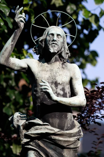 Cementerio Monumental Estatua Jesús Milán Italia —  Fotos de Stock