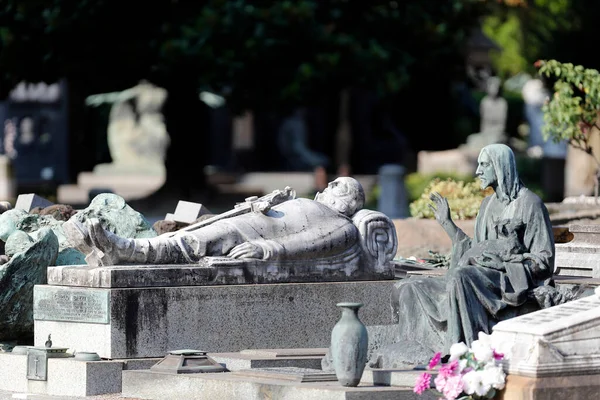 Monumentální Hřbitov Socha Ježíše Krista Milan Itálie — Stock fotografie
