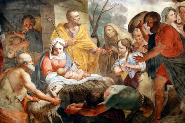 마리아 바실리카 예수의 그림그리기 이탈리아 — 스톡 사진