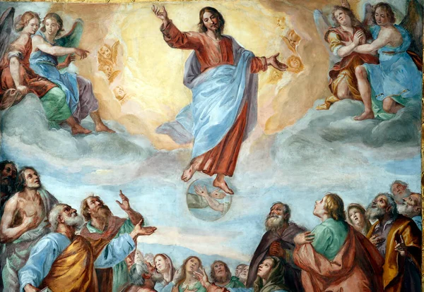 Krisztus Mennybemenetele Bazilika Della Santissima Annunziata Del Vastato Genova Vagyok — Stock Fotó