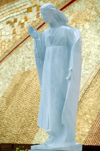 Den Heliga Treenighetens Basilika Jungfru Maria Obefläckade Hjärtat Maria Staty — Stockfoto