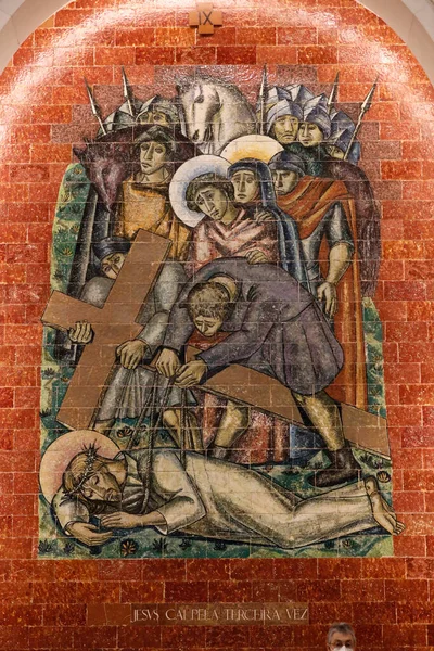 파티마의 십자가의 예수님은 번째로 넘어지 예수의 포르투갈 — 스톡 사진