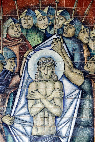 Sanctuaire Fatima Chemin Croix Jésus Est Arrêté Passion Christ Portugal — Photo