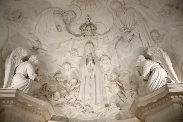 Útočiště Fatima Uvnitř Staré Baziliky Fatimy Korunovace Panny Marie Portugalsko — Stock fotografie