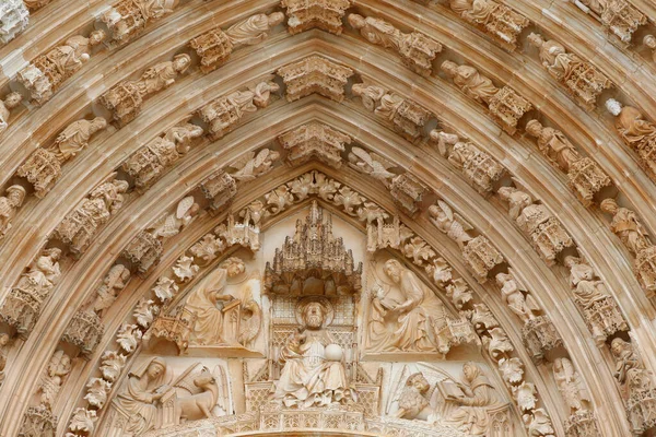 Batalha Monastery Late Gothic Architecture Intermingled Manueline Style Western Portal — Stock Photo, Image