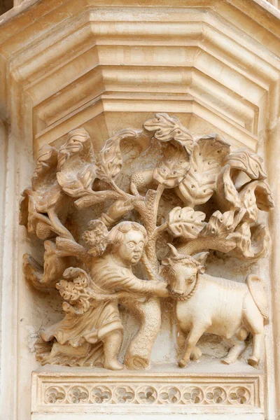 Klášter Batalha Pozdně Gotická Architektura Prolínající Stylem Manueline Západní Portál — Stock fotografie