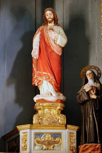 Aparições Jesus Sagrado Coração Santa Margarida Maria Alacoque Évora Portugal — Fotografia de Stock