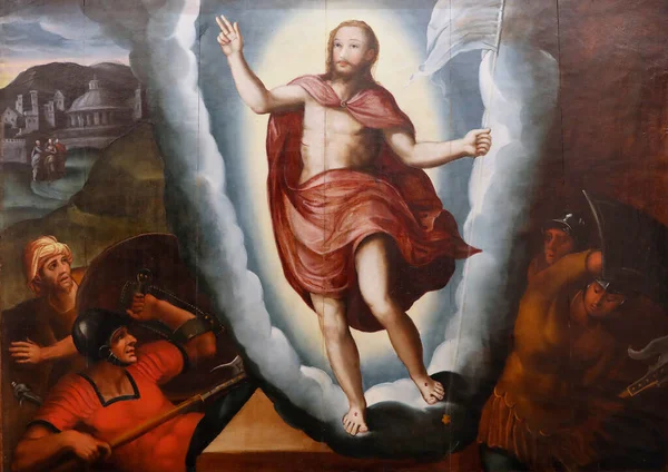 Igreja Real São Francisco Museu Ressurreição Cristo Óleo Sobre Madeira — Fotografia de Stock
