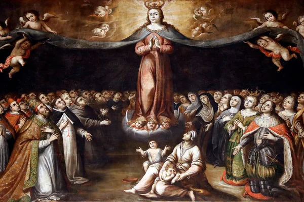 Mercyn Kirkko Neitsyt Maria Evoralle Portugali — kuvapankkivalokuva
