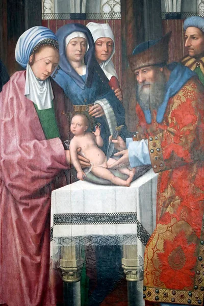 Museu Évora Mestre Retábulo Évora Circuncisão Cristo Óleo Sobre Painéis — Fotografia de Stock