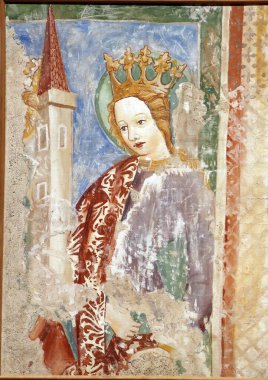 Ulusal Galeri. Aziz Barbara. Bilgilendirme Kilisesi. 15. yüzyıl. Ljubljana. Slovenya. 