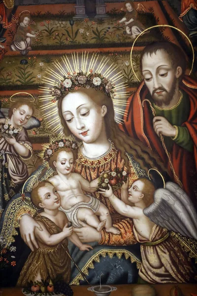 Evora Museet Den Heliga Familjen Joana Baptista 1600 Talet Portugal — Stockfoto