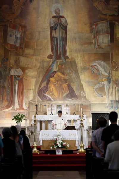 Kostel Santo Condestavel Katolická Mše Lisbonová Portugalsko — Stock fotografie