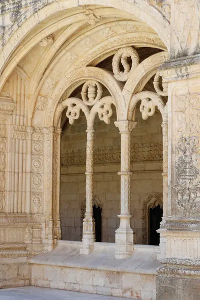 stock image The Jeronimos Monastery or Hieronymites Monastery.  The cloister.  Lisbon.  Portugal. 