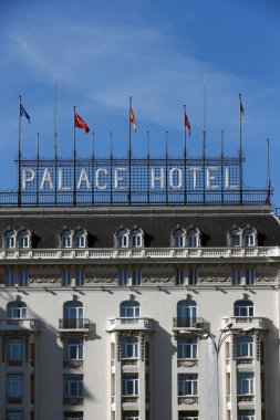 Westin Palace Madrid 'de. Palace Hotel lüks bir oteldir. Madrid mi? İspanya. 