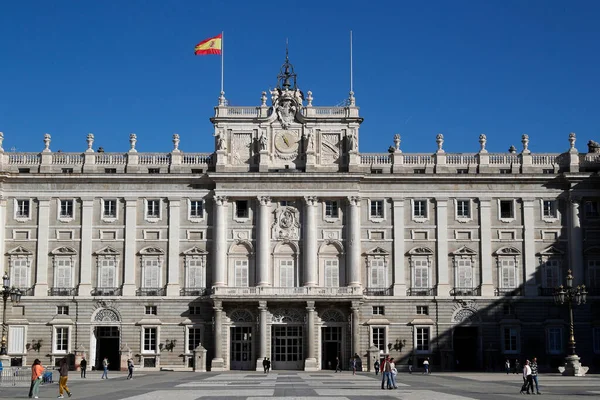 Πρόσοψη Του Palacio Real Βασιλικό Παλάτι Μαδρίτη Ισπανία — Φωτογραφία Αρχείου