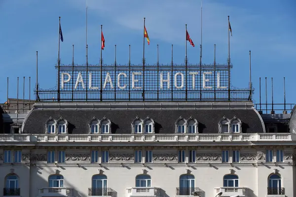 Westin Palace Madridban Palace Hotel Egy Luxus Szálloda Madridban Spanyolország — Stock Fotó