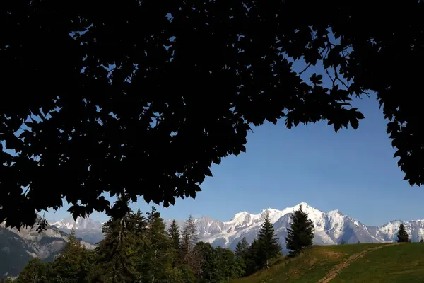 Mont Blanc Massivet Sommaren Franska Alperna Frankrike — Stockfoto