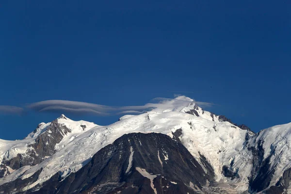 Stock image Mont-Blanc massif in summer. French Alps. France. 