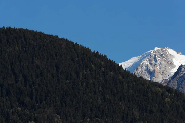 Macizo Del Mont Blanc Montaña Más Alta Europa Vista Desde —  Fotos de Stock