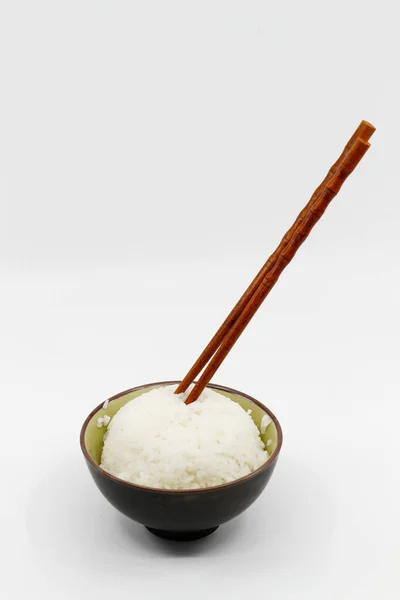 Azjatyckie Jedzenie Ryż Biały Pałeczki — Zdjęcie stockowe