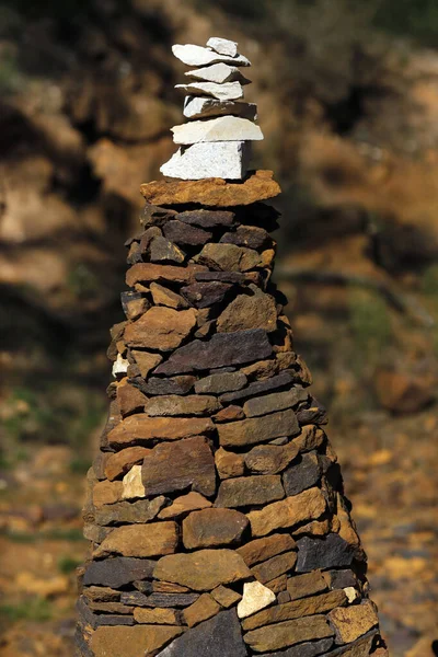 Cairn Man Made Pile Stack Stones France — Stock Photo, Image