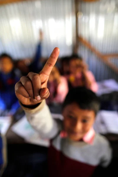 Початкова Школа Класна Кімната Непал — стокове фото