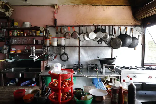 伝統的なネパール料理レストラン 台所だ ネパール — ストック写真