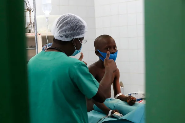 Африканська Лікарня Оперативний Театр Педіатрична Операція Анестезія Бенін — стокове фото