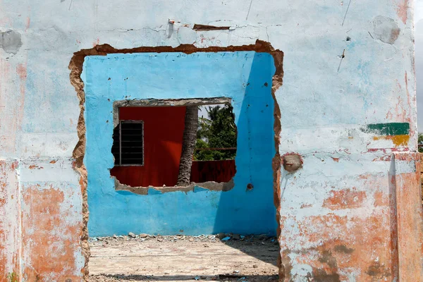 Casa Abandonada Ruinas Benín — Foto de Stock
