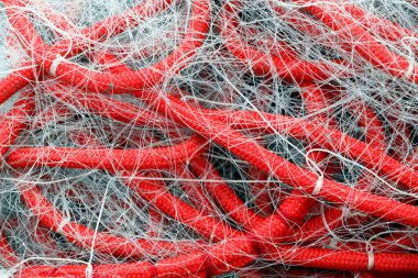 Balık ağı. Balık ağları ve balıkçılık endüstrisi. İtalya. 