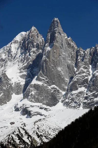 Массив Монблана Французских Альпах Шамони Франция — стоковое фото
