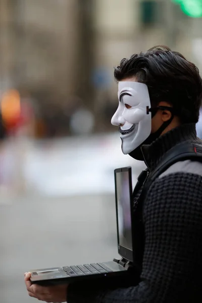 福克斯面具 匿名面具 — 图库照片