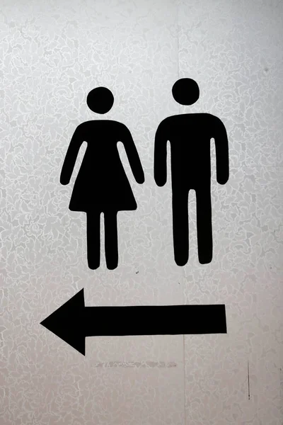 Toilet Sign Painted Wall Italy — Stock Photo, Image