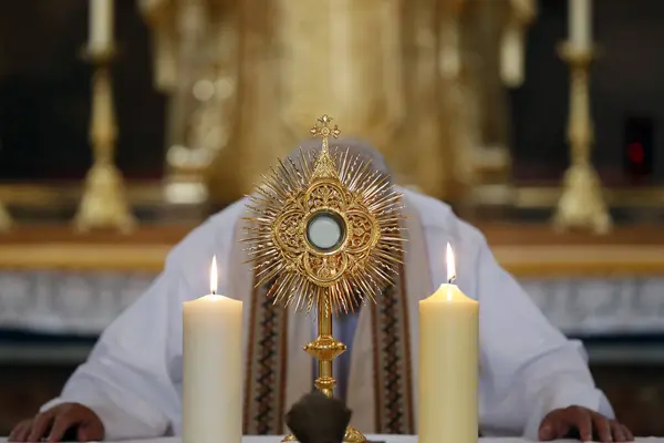 Kutsanmış Ayin bir monarşide. Ayin merasimi. Fransa.
