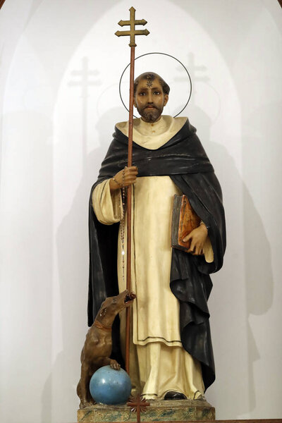 Saint Dominic church. Saint Roch. He is a patron saint of dogs. Spain.