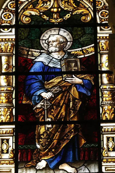 Malaga Kathedral Der Heilige Petrus Mit Den Schlüsseln Zum Himmel — Stockfoto